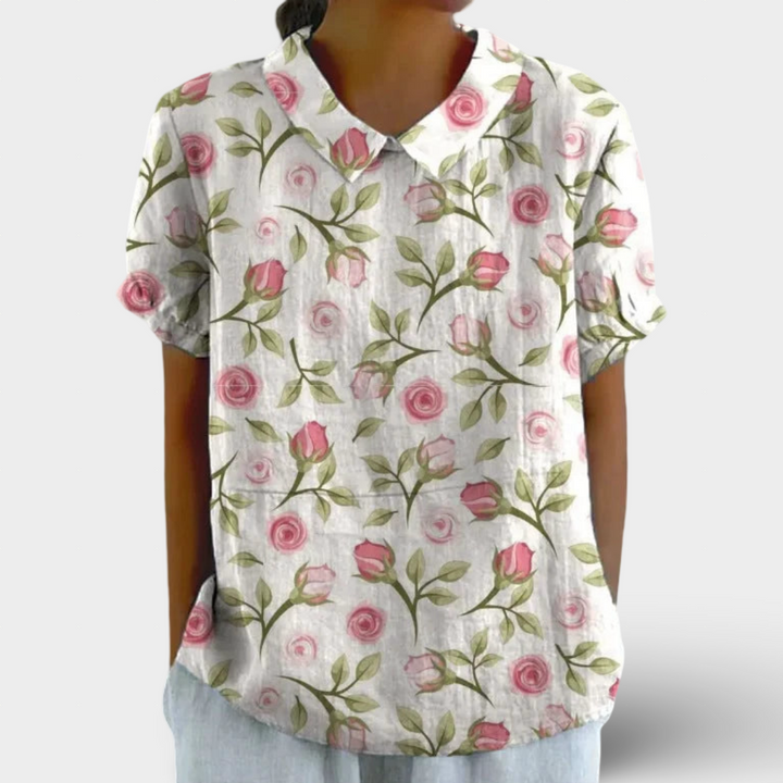 Rosalia - RETRO KVĚTINOVÁ KOŠELE PRO ŽENY