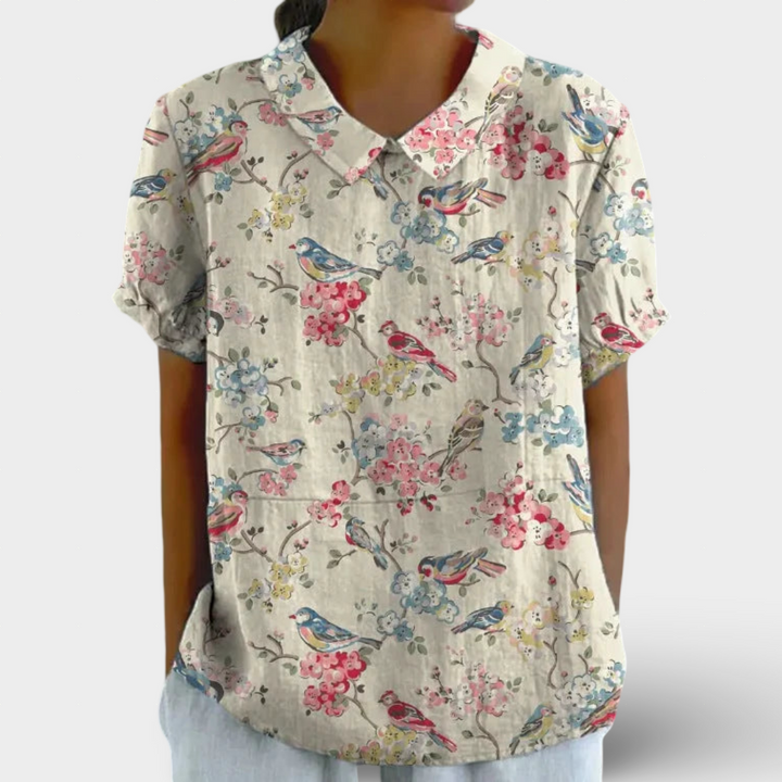 Rosalia - RETRO KVĚTINOVÁ KOŠELE PRO ŽENY