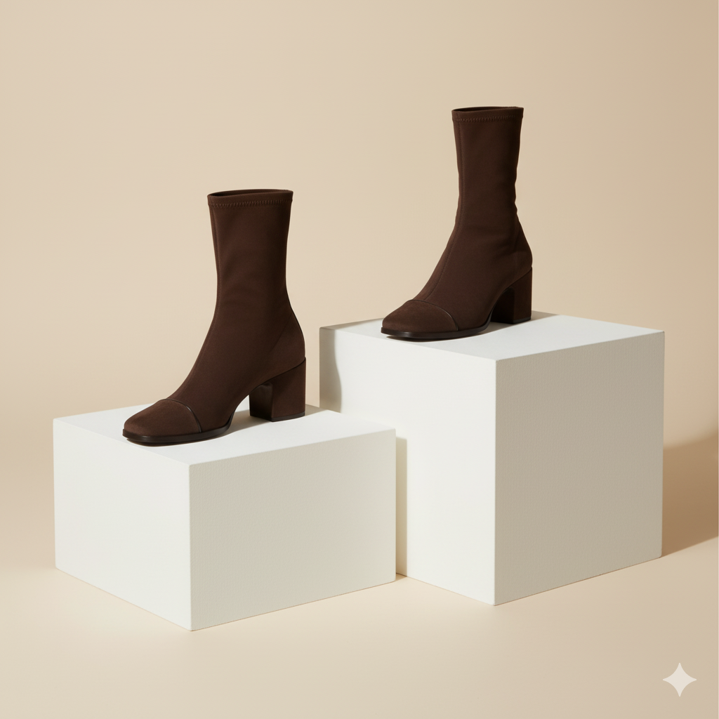 Lucie | Minimalistické Boty s Hranatou Špičkou
