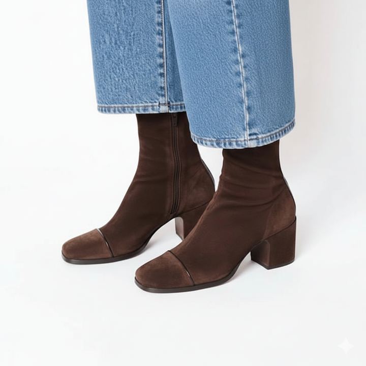 Lucie | Minimalistické Boty s Hranatou Špičkou