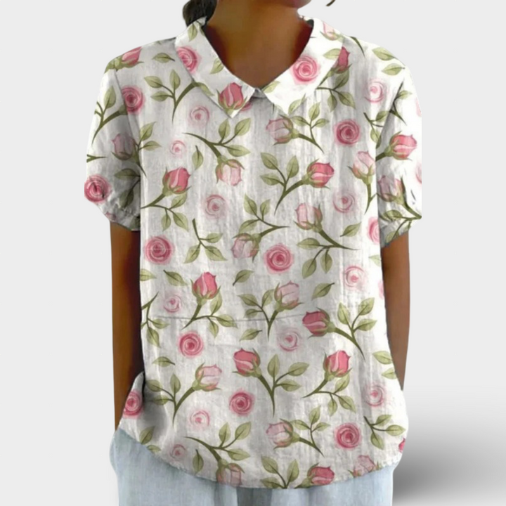Rosalia - RETRO KVĚTINOVÁ KOŠELE PRO ŽENY