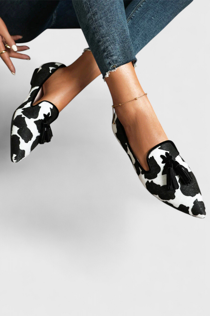 Fermina | Elegantní mokasíny se špičatou špičkou a dvoubarevným designem